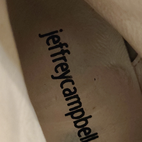 Jeffrey Campbell Women's Cream Platform Ankle Boots - Picture 7 of 8